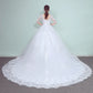 Wedding Dress The Elegant Half Sleeve Sexy V-neck Court Train Ball Gown Princess Vintage Lace Wedding Dresses Plus Size