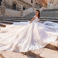 New Lace Wedding Dress Deep V-neck Back Zipper Bridal Ball Gown Off The Shoulder Boho Wedding Gown Vestido De Noiva