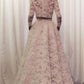 Vestidos De Novia 2023 Vintage Two 2 Piece Lace Arabic Wedding Dress with Pocket Long Sleeve Scoop Zipper Back Wedding Gown