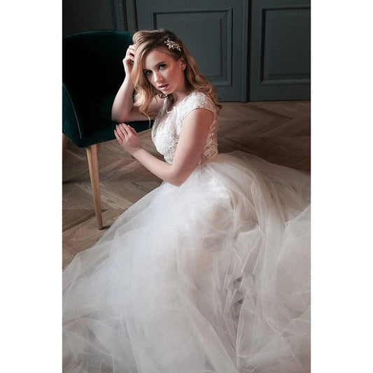 Tulle Wedding Dress Boho Elegent Sleeveless Plus Size Wedding Gown Bohemian Bride Dress robe mariee princesse