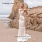 Beach White Long Wedding Dress Sexy Sweetheart Spaghetti Strap Elegant Dresses For Women Pleat Morden Mermaid Bcakless Gown