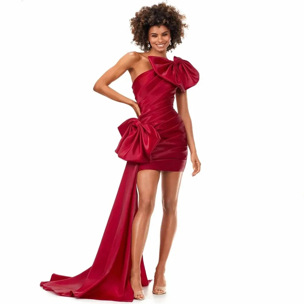 Bridesmaid Dress Dark Red Short Prom Dresses Simple Bridesmaid