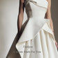 14A Line Matte Satin Bride Dresses For Wedding Draped Strapless Formal Party Gowns Bridal Dress vestidos de novia