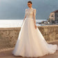 Luxury Wedding Dresses High Collar Beautiful Mermaid Long Sleeves Sexy Lace Applique Fluffy Princess Style Mopping Bridal Gowns