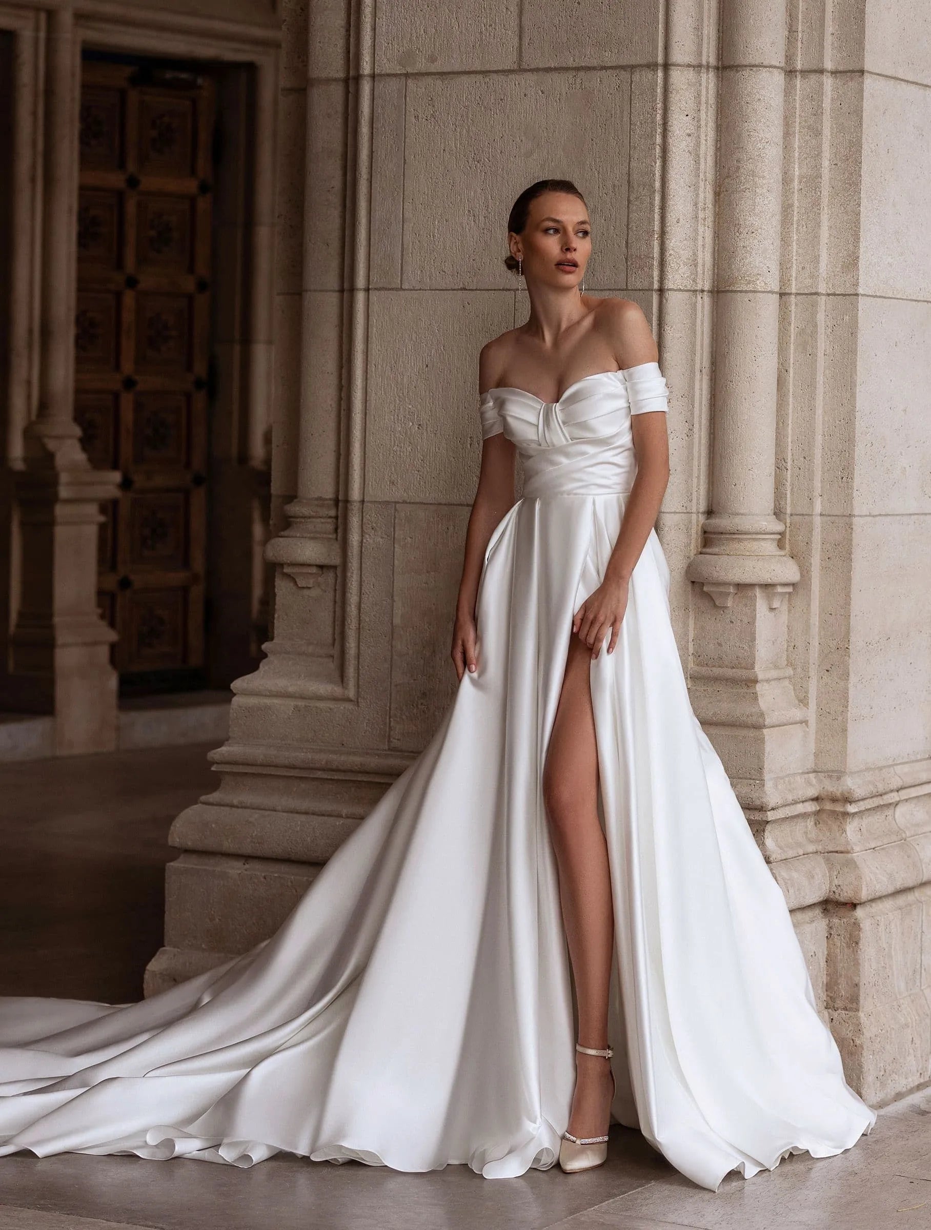 Vestidos De Novia Trompeta Sirena Satin Para Vestidos De Novia