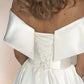 Plus-Size Satin Wedding Dress Modern Dress Vestido De Novia Bow Simple Court Train Bridal Gown Satin Mermaid Princess