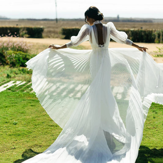 Vestidos de noiva elegantes de cetim de uma linha para feminino de colarinho quadrado de colarinho de colarinho de colarinho