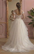 Princess A-Line Wedding Dress Layered Tulle Romantic Bridal