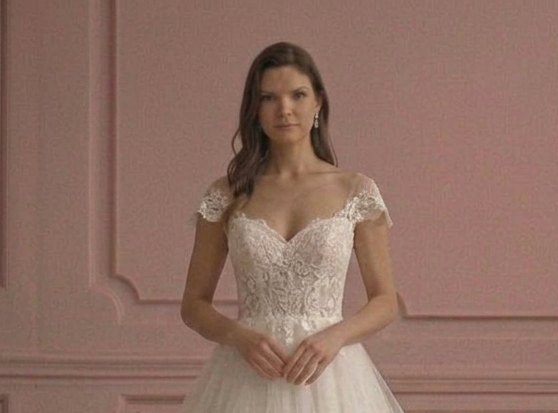 Princess A-Line Wedding Dress Layered Tulle Romantic Bridal