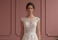 Garden A-Line Wedding Dress Floral Lace Soft Bridal Wear