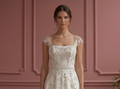 Traditional A-Line Wedding Dress Embroidered Bodice Bridal Gown