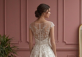 Traditional A-Line Wedding Dress Embroidered Bodice Bridal Gown