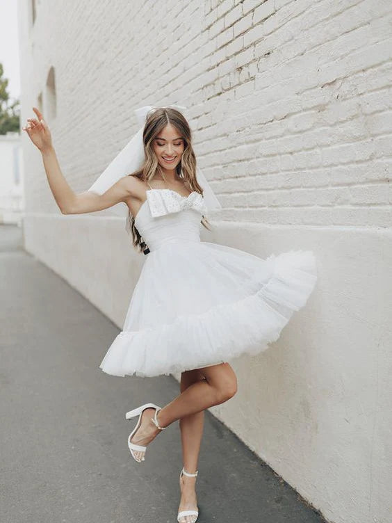 Vestido de festas de festas de casamento de bijas de arco de miço