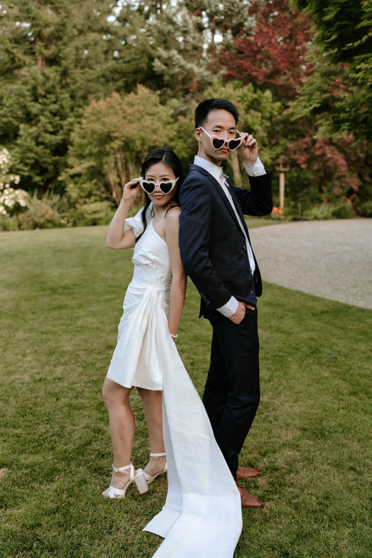 Vestidos cortos de playa para mujer, vestidos de fiesta de boda con un hombro de satén, corte en A, sin mangas, minivestido de novia Sexy personalizado