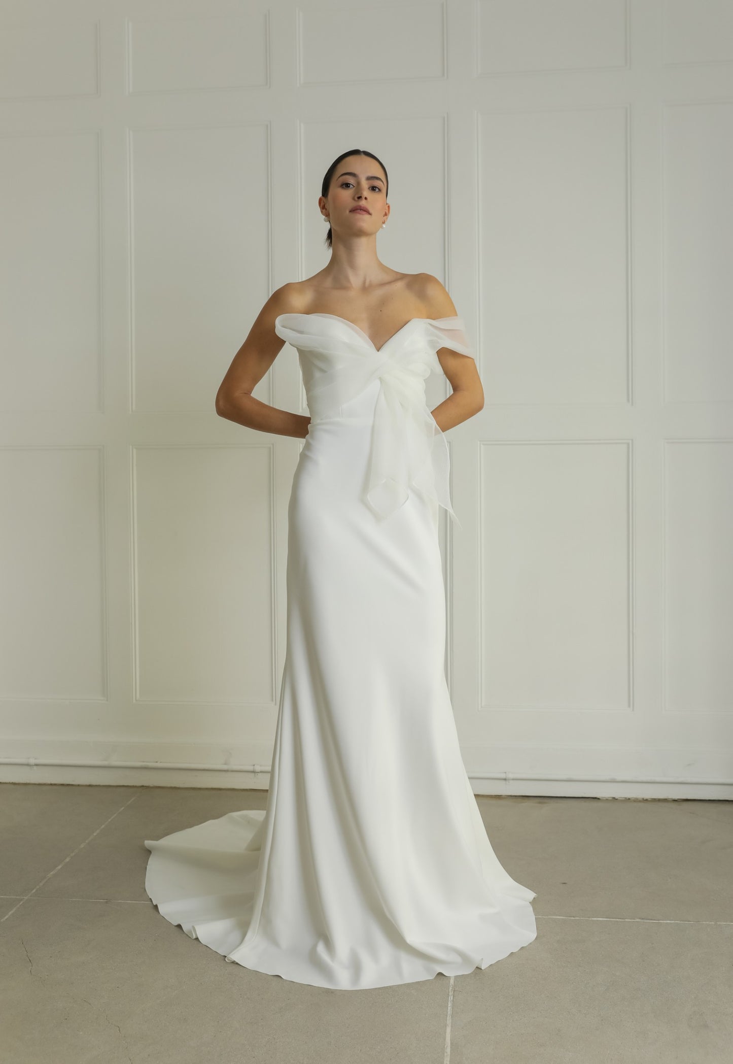 Robes de mariée sirène chérie sans manches tache Organza mariées robes de soirée balayage Train robe de soirée pour les femmes