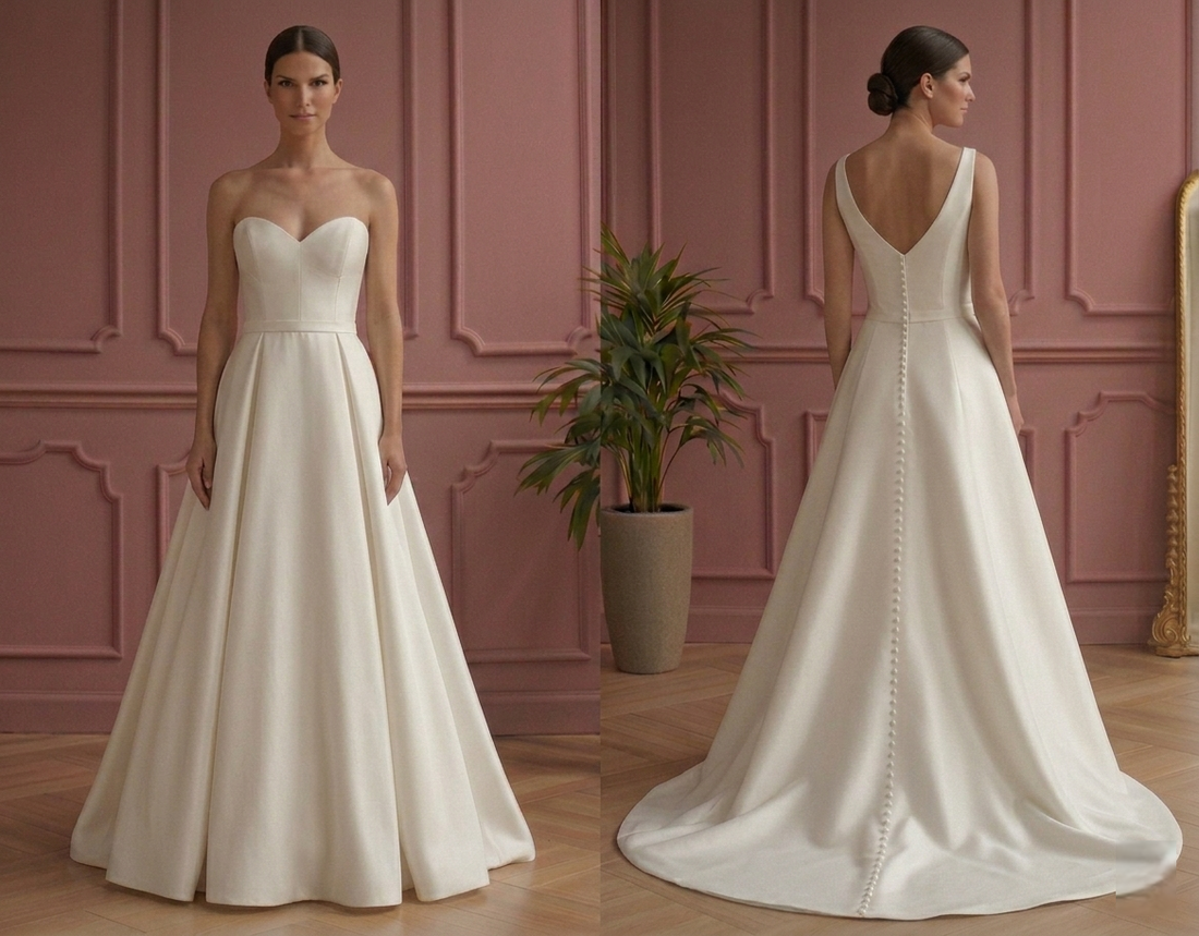 Timeless A-Line Wedding Dress Sweetheart Neck Elegant Gown