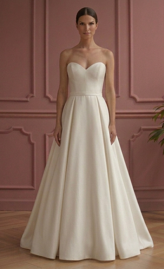Timeless A-Line Wedding Dress Sweetheart Neck Elegant Gown