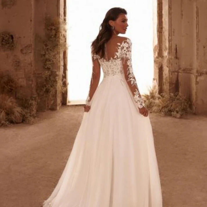 RODDRSYA BOHO Abito da sposa Abito da sposa APPLICA APPLICASI POTTO SCOOCO PULLA SUCCHI