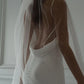 Mermaid Wedding Dresses Spaghetti Straps Soft Satin Boho Bridal Gowns V-Neck Button Back Wedding Party Gown