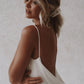 Mermaid Wedding Dresses Spaghetti Straps Soft Satin Boho Bridal Gowns V-Neck Button Back Wedding Party Gown