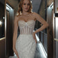 Sparkle White Short Prom Dress Vestido De Novia Wedding Dress Simple Court Train Bridal Gown Modern Bow Satin Mermaid Princess