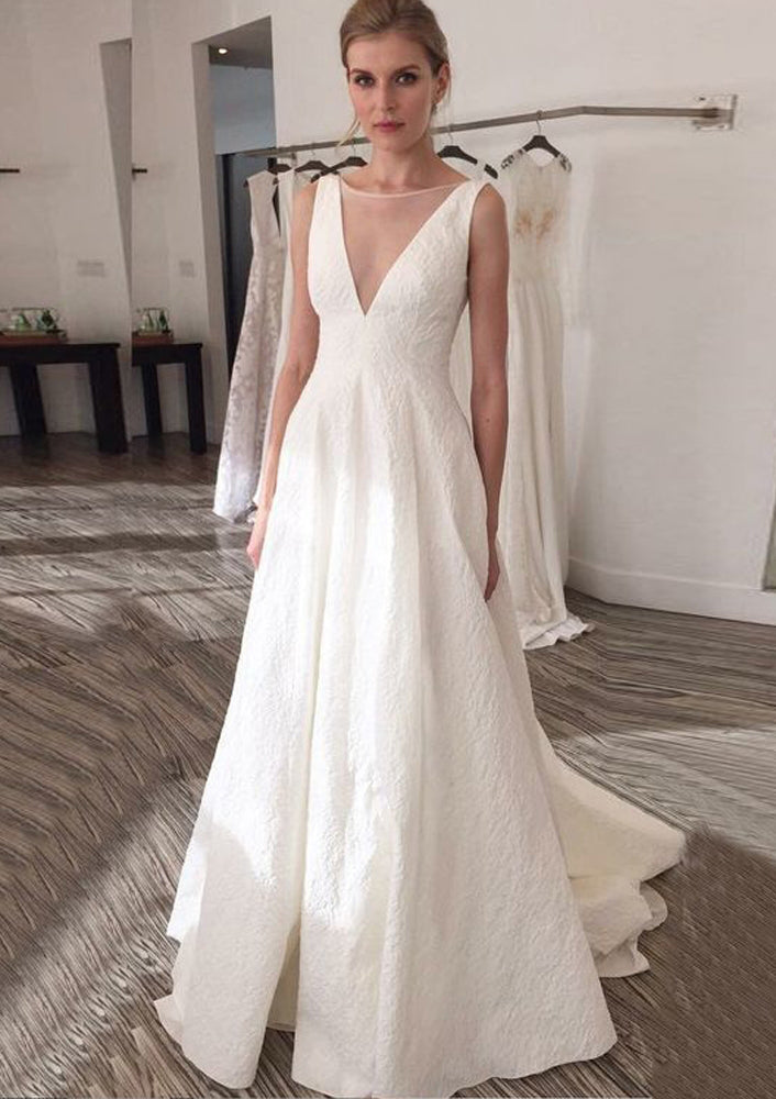 Abito da sposa bianco semplice semplice spiaggia estiva boho una linea senza sposa abiti da sposa da sposa da sposa da sposa più dimensioni