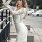 V-Neck Long Sleeves Wedding Dress Satin  Bow Satin Court Train Sleeves Bridal Gowns Modern Princess White Vestido De Novia Mermaid