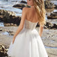 Civil Wedding Dress Sweetheart Neckline Decorated Modern Bridal Gowns Bow Satin Court Train Sleeves Bridal Gown Princess White Vestido De Novia Satin Mermaid