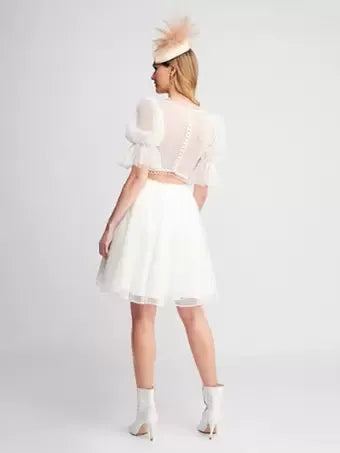 V Neck Half Sleeves Short Wedding Dress Princess White Bridal Gown Vestido De Novia Modern Satin Mermaid Bow Satin Court Train Sleeves Satin