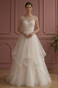 Soft A-Line Wedding Dress Organza Lightweight Romantic
