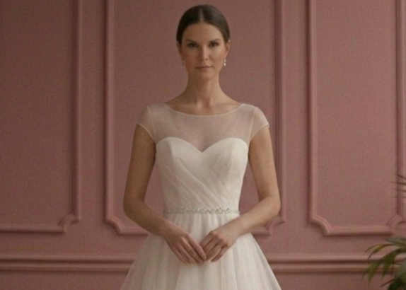 Soft A-Line Wedding Dress Organza Lightweight Romantic