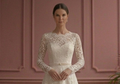 Vintage Inspired A-Line Wedding Dress Victorian Lace Bridal