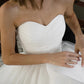 White Strapless with Embellishments Wedding Dress Modern Vestido De Novia Princess Bow Court Train Dress Mermaid Gown Satin