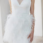 Stunning White Vestido De Novia Train Wedding Dress Princess Dress Satin  Bow Court Simple Bridal Gown