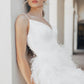 Stunning White Vestido De Novia Train Wedding Dress Princess Dress Satin  Bow Court Simple Bridal Gown