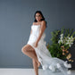 Short Wedding Dress with a Decorative Skirt with 3D Flowers Court Train Bridal Gowns Vestido De Novia Mermaid Princess