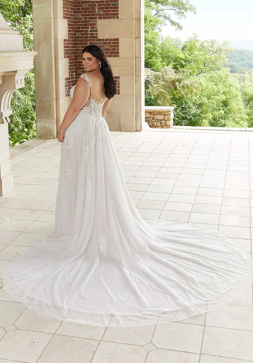 Boho Plus Size Wedding Dresses Scoop Neck Cap Sleeves A-Line Tulle White/Ivory Bridal Gowns vestidos de novia