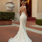 Exquisite Lace Mermaid Wedding Dresses vestido de novia Spaghetii Strap Bridal Gowns Appliqued Lace Wedding Gowns