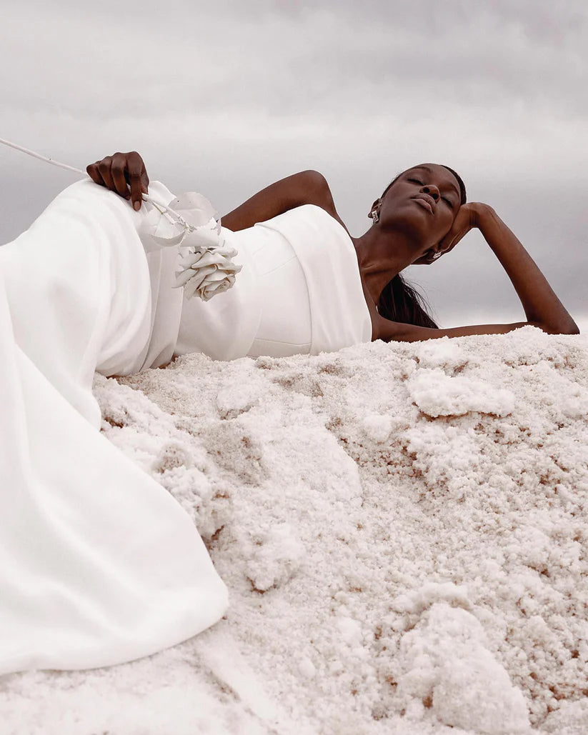 Einfache Meerjungfrau Brautkleider trägerloser ärmellose Strandkleid minimalistische Brautkleider