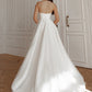 Wedding Dress with Detachable Train Mermaid Satin Princess Vestido De Novia Court Train Dress Bridal Gown Bow  Simple