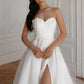 Wedding Dress with Detachable Train Mermaid Satin Princess Vestido De Novia Court Train Dress Bridal Gown Bow  Simple