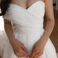 Leg-Slit Wedding Dress Simple Satin Vestido De Novia Court Train Dress Bridal Gown Princess  Mermaid Bow