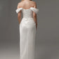 Wedding Dress with Detachable Straps Mermaid Vestido De Novia Satin Princess Court Train Dress Bridal Gown Bow  Simple