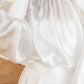 High-Neck Wedding Dress Simple Satin Vestido De Novia  Mermaid Bow Princess Skirt Court Train Dress Bridal Gown