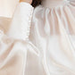 High-Neck Wedding Dress Simple Satin Vestido De Novia  Mermaid Bow Princess Skirt Court Train Dress Bridal Gown