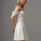 Short Lace Wedding Dress Modern Mermaid Bow Court Train Dress Satin Vestido De Novia Princess Gown