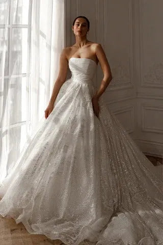 2 in 1 Wedding Dress with Detachable Skirt Court Train Mermaid Simple Bow Satin Vestido De Novia Skirt PrincessDress Bridal Gown Satin