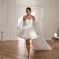 Modern Vestido De Novia Wedding Dress Strapless Princess Bow Court Train Dress Mermaid Gown Satin