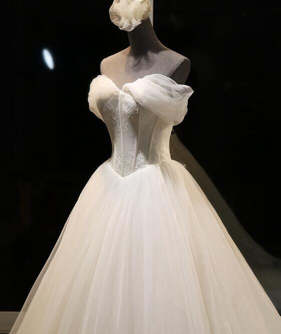 Robe De mariée princesse en dentelle et Tulle, ligne A, épaules dénudées, avec des Appliques, style Boho, robes De mariée pour femmes