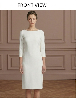 Sophisticated Column Wedding Dress Crepe Short Simple Elegant